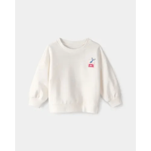 Baby Girl Mermaid French Terry Pullover Sweatshirt - Ivory | Carter's
