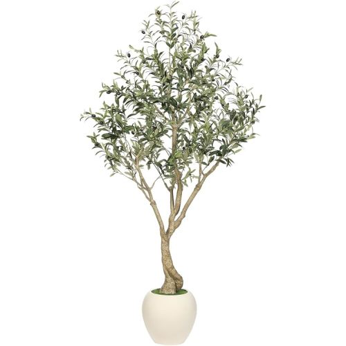 FEELEAD 6FT Faux Olive Tree Indoor with Planter - Faux Plant for Home Decor