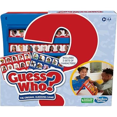 Hasbro Gaming Guess Who? Original,Easy to Load Frame,Double-Sided Character Sheet,2 Player Board Games for Kids,Guessing Games for Families,Ages 6 and Up