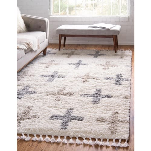 Ivory 8' x 10' Athena Shag Rug | Rugs.com