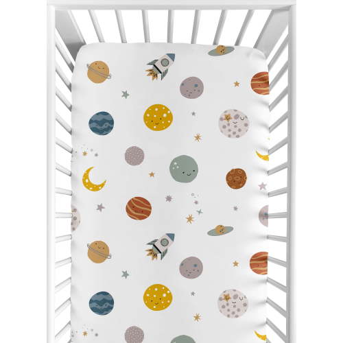 Sweet Jojo Designs Space Galaxy Boy Fitted Crib Sheet