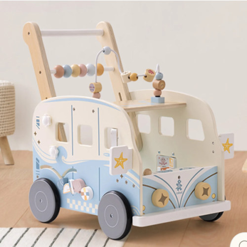 ROBUD Wooden Baby Push Walker - Vacaction Bus