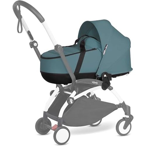 Babyzen YOYO 0+ Bassinet, Aqua - Includes Thick Double Mattress, Ventilated Shell & Canopy - Requires YOYO2 Frame (Sold Separately)