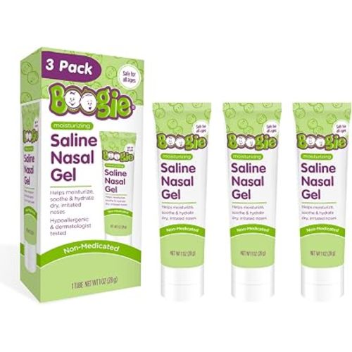Boogie Moisturizing Saline Nasal Gel for Babies & Kids - 1 oz (3 Pack)
