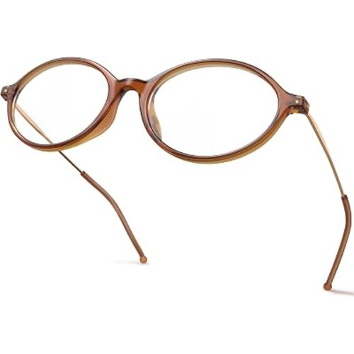 VISOONE Oval Blue Light Blocking Glasses Women Small 100% UV400 Protection