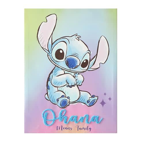 Idea Nuova Disney Lilo & Stitch Ohana Canvas Wall Art and Décor with 3D Tufting, 11" Wx15 H