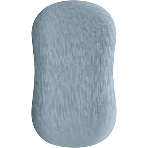 Konssy Muslin Baby Lounger Cover 1 Pack, 100% Cotton Newborn Lounger Sheets, Soft and Breathable Baby Nest Slipcover, Cover Only (Blue)