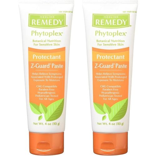 Medline Remedy Phytoplex Z-Guard Skin Protectant Paste, 4 Ounce (Pack of 2)