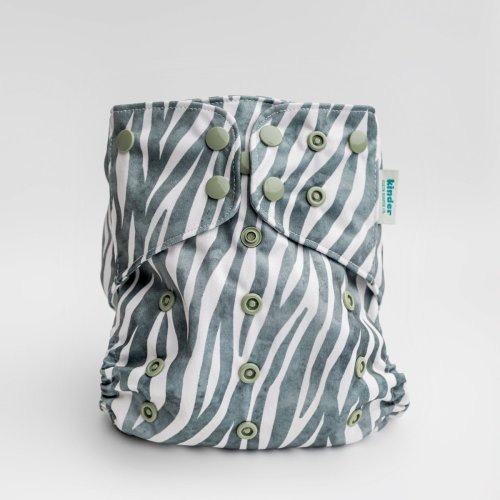 Zebra Print | OS Cloth Diaper with Cheerful Lions on Green | Kinder – Kinder Cloth Diaper Co.