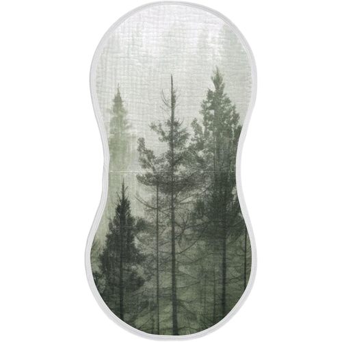 Pine Trees Muslin Baby Burp Cloths Soft Absorbent Cotton Burping Cloth Burping Rags Baby Bibs Washcloths for Newborn Boys Girls 22 x 11 Inch, 2 Pack