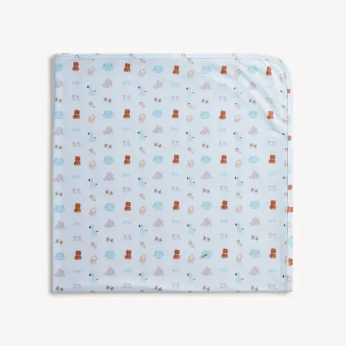 Nursery Nostalgia Blue - Baby Blanket