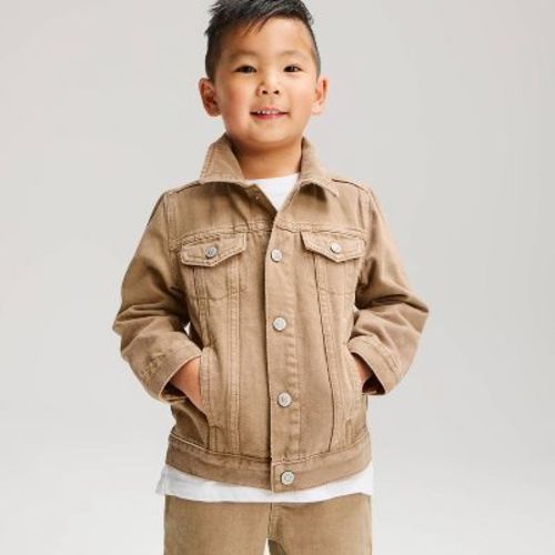 Toddler Boys' Denim Jacket - Cat & Jack™ Brown 18M