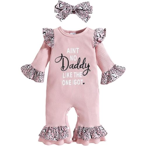 Baby 4th Of July Outfit Newborn Boy Girl Usa Ribbed Romper Ruffle Short Sleeve Jumpsuit Memorial Day Clothes