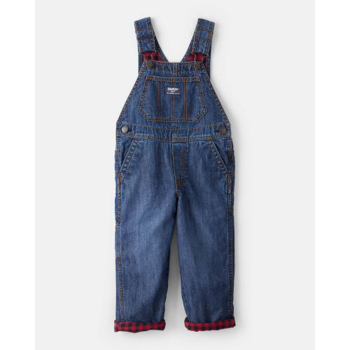 Toddler Buffalo Check Denim Overalls - Blue - OshKosh B'gosh | Carter's