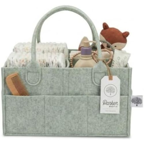 Parker Baby Co. Felt Diaper Caddy Organizer - Regular, Sage