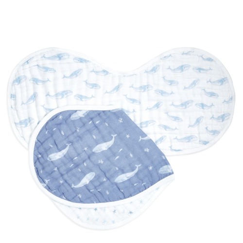 Oceanic Organic Cotton Burpy Bibs 2pk | aden + anais