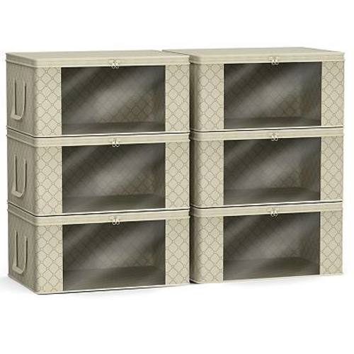 Sorbus 6-Pack Medium Foldable Clothes Storage Bags