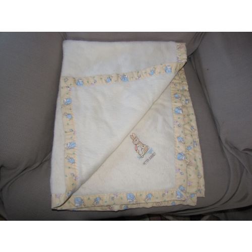 Beatrix Potter Original by Quiltex Peter Rabbit Union Made Baby Blanket USA