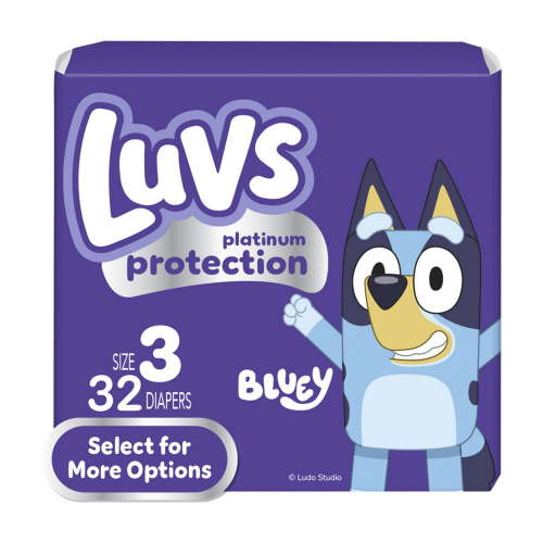Luvs, Baby Diapers, Size 3, 32 Count, Bluey Pattern