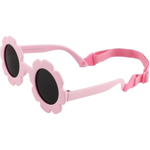 Baby flower Sunglasses Round Flower Flexiable Bendable Glasse for Infant Boys Girls 0-24 Months Valentine Gifts