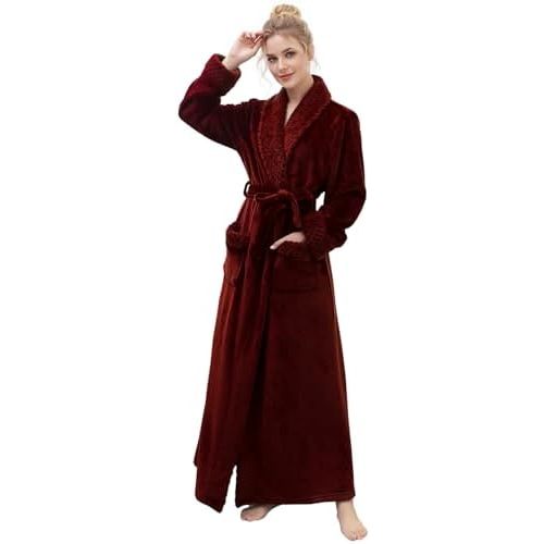 Premium Long Robes for Women: Warm Super Plush Soft Fleece Bathrobes