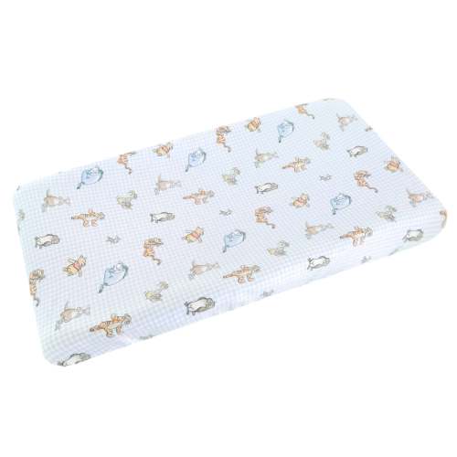 Premium Knit Diaper Changing Pad Cover - Winnie the Pooh and Friends