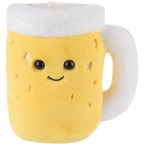 Apricot Lamb Beer Food Plushies Plush Stuffed Animals for Kids, Soft Cute Plush Toys for Baby Girl and Boy, Fluffy Beer Yellow