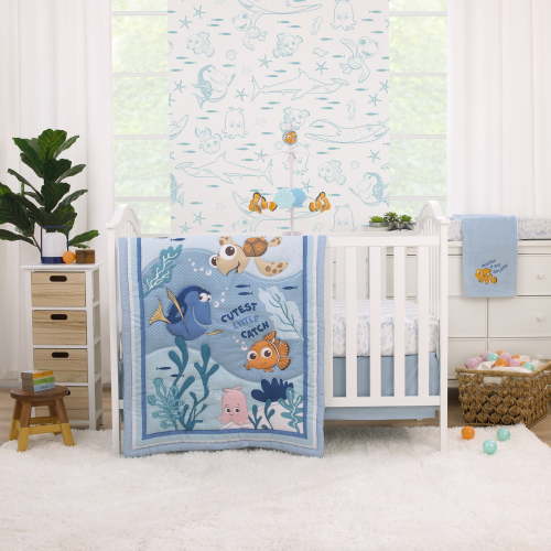 Disney Finding Nemo Cutest Little Catch 3 Piece Crib Bedding Set