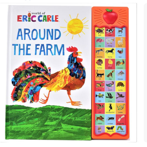 World of Eric Carle, Around the Farm 30-Button Animal Sound Book - Great for First Words - PI Kids