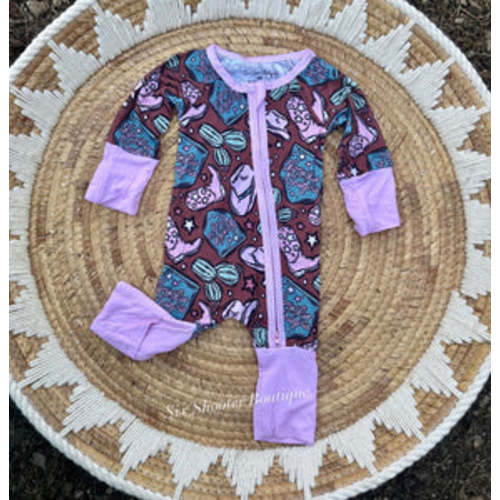 Long live cowgirls baby bamboo sleeper – Six shooter boutique