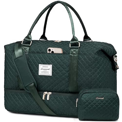 LOVEVOOK Travel Duffle Bag,Weekender Bags for Women with Shoe Compartment | Carry on Overnight Bag with Toiletry Bag,Gym Duffel Bag with Wet Pocket, Hospital Bags for Labor and Delivery,Gift for Women