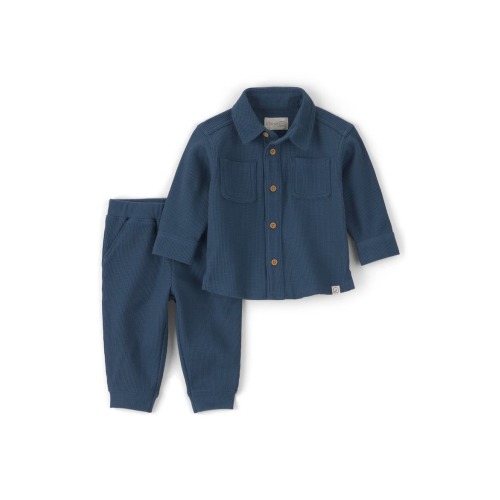 Kids' 2-Piece Organic Cotton Waffle Shirt and Pants Set