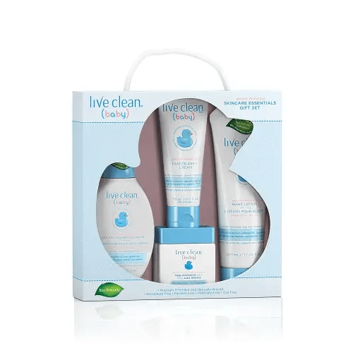 Live Clean Baby Gentle Moisture Skincare Essentials Gift Set, 4-Piece