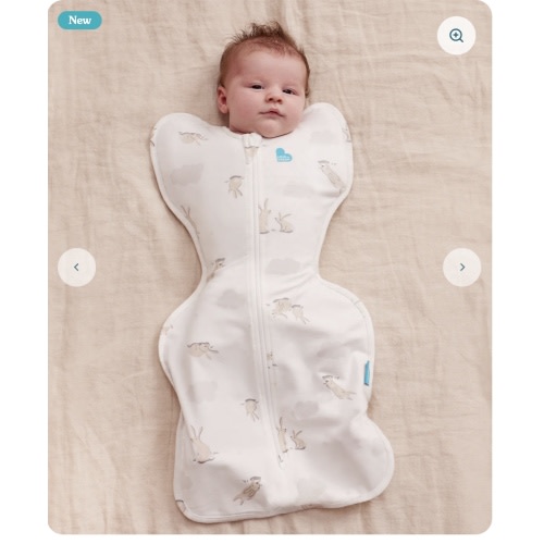 Swaddle Up™ 1.0 TOG Cotton White Cloud Bunnies
