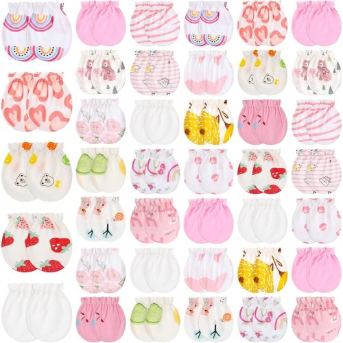 Geyoga 40 Pairs Newborn Baby No Scratch Mittens