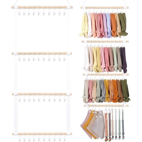 POVETIRE Headband Holder for Girls Baby Headband Organizer Head Bands Hair Accessories Display Organizer Wall Hanging Decor for Nursery Toddler Girl Room