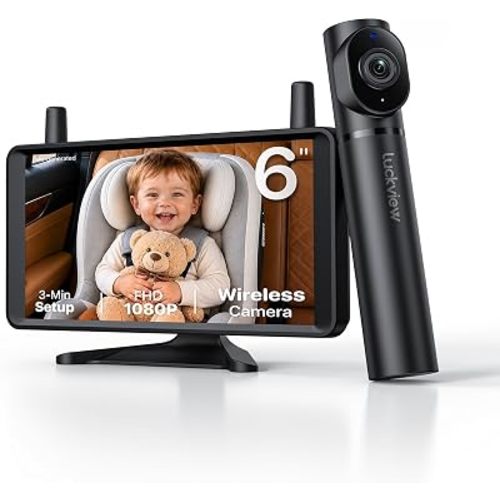 LUCKVIEW GOF2 Baby Car Camera Wireless with 6" Monitor for Baby Rear-Facing