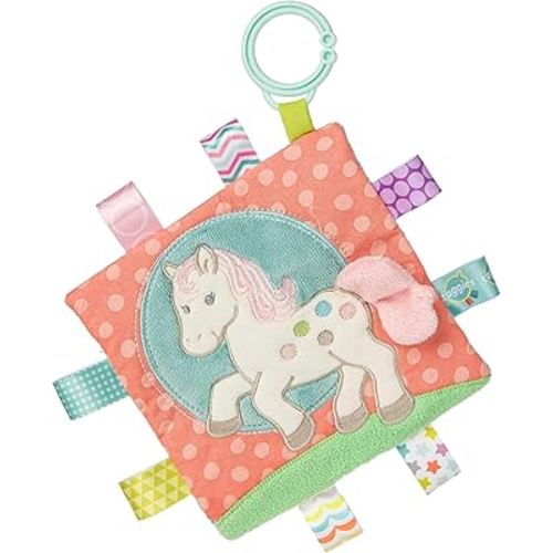 Taggies Soothing Sensory Crinkle Me Toy with Baby Paper and Squeaker, Painted Pony, 6.5 x 6.5-Inches