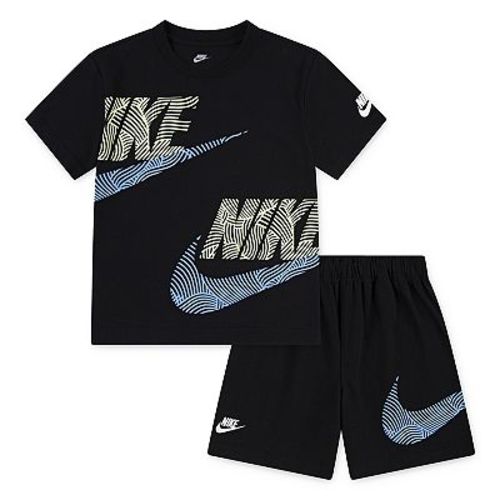 Boys 4-7 Nike Short Sleeve Oversized Graphic T-Shirt & Athletic Shorts 2-Piece Set
