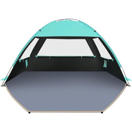 Gorich Beach Tent Sun Shelter for 3/4-5/6-7/8-10 Person with UPF 50＋ UV Protection, Lightweight & Easy Setup Beach Shade Canopy, Portable Beach Shade Tent Beach Cabana