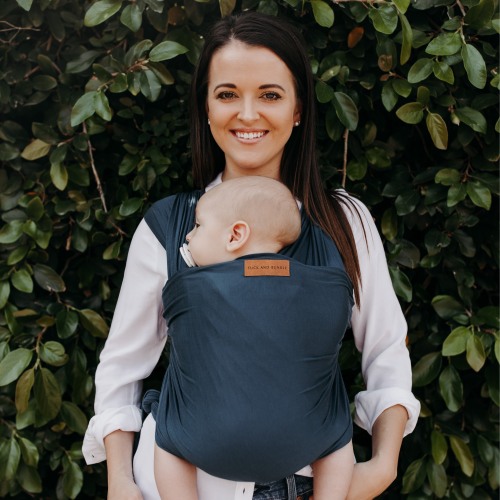 Tuck and Bundle Baby Wrap - Harbor Blue