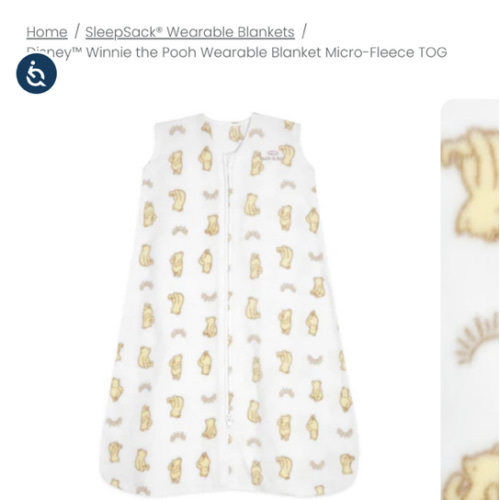 HALO Disney™ Winnie the Pooh Sunshine Wearable Blanket Micro-Fleece TOG 1.0