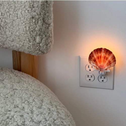 Seashell Nightlight – pink scallop
