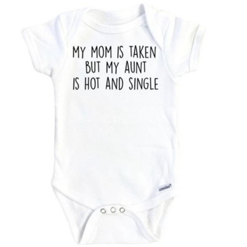 Single Aunt Onesie® Baby Boy Girl Clothes Infant Bodysuit Funny Cute Newborn GS1 White 0-3M Onesie®