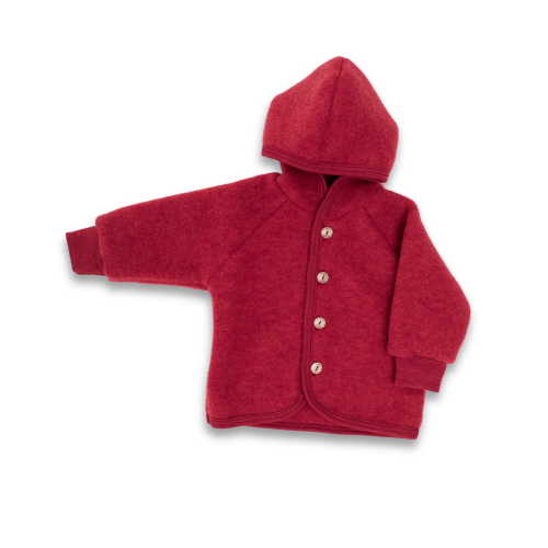 Hooded wool fleece jacket