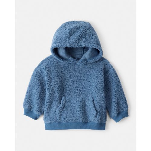 Baby Boy Sherpa Long-Sleeve Hoodie - Blue | Carter's