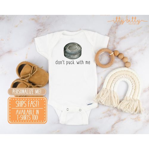 Don't Puck With Me Onesie® - Hockey Baby Shower Gift, Hockey Baby Shirt, Baby Onesie®, Hockey Dad Onesie®, New Dad Gift, Slap Shot Onesie®