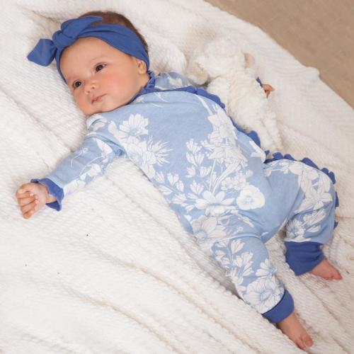 Baby Girl Girl Floral Romper, Toddler Flower, Tesa Babe , 6-12 Months US kids' numeric, Romper & Headband