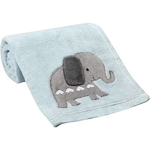 Bedtime Originals Jungle Fun Baby Blanket, Blue