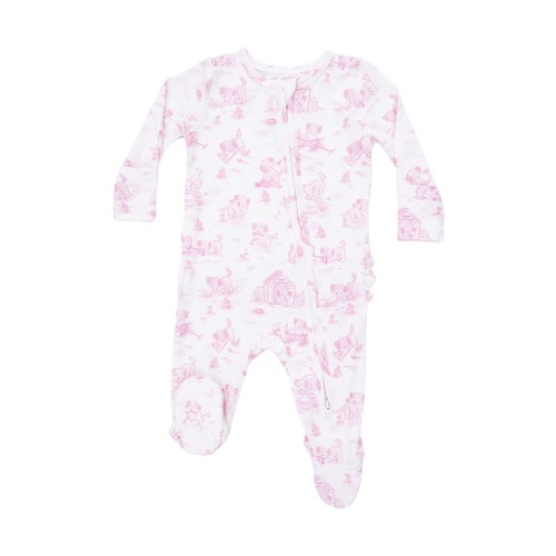 Puppy Two-Way Zip Ruffle Footie